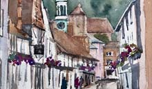 Godalming, Church Lane, watercolour